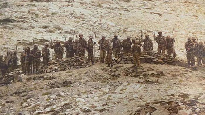 중국-인도 국경지대의 중국군 사진 (출처=인도 NDTV)