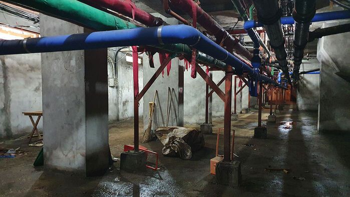 폐기물 처리 작업이 완료된 모습