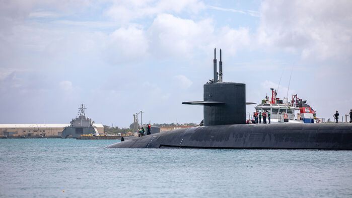 지난 18일 괌에 기항한 전략핵잠수함 메인(SSBN 741)