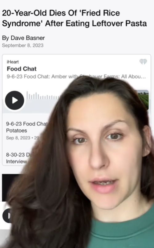 '볶음밥 증후군(Fried rice syndrome)' 주의 당부한 틱토커 'jpall20'의 영상. (사진=틱톡 'jpall20' 화면 캡처)