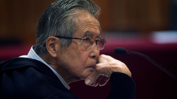 지난 2016년 재판에 참석한 후지모리 전 페루 대통령