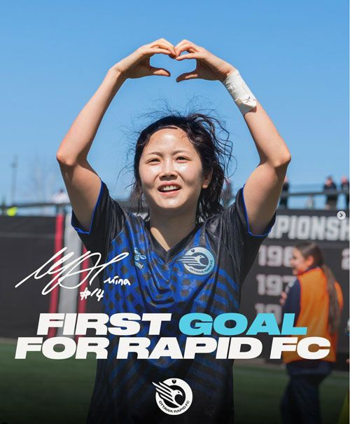 오타와 래피드 FC의 정규리그 1호골을 작성한 이민아