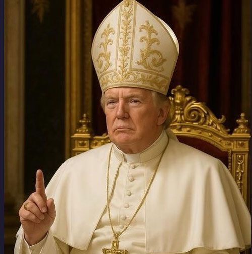 도널드 트럼프 미국 대통령이 자신의 트루스소셜 계정에 올린 합성 사진