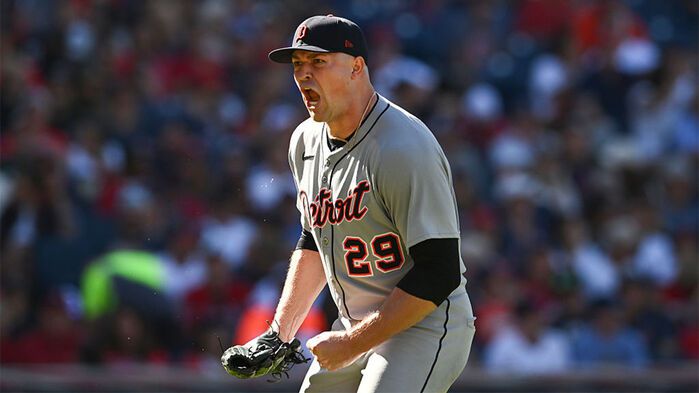 지난 30일(현지시간) 디트로이트 타이거스의 타리크 스쿠발이 소리치고 있다.