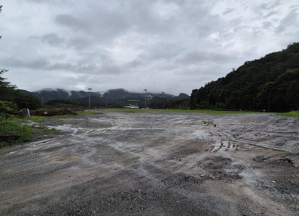 예산군 수해폐기물 임시 적환장 공터