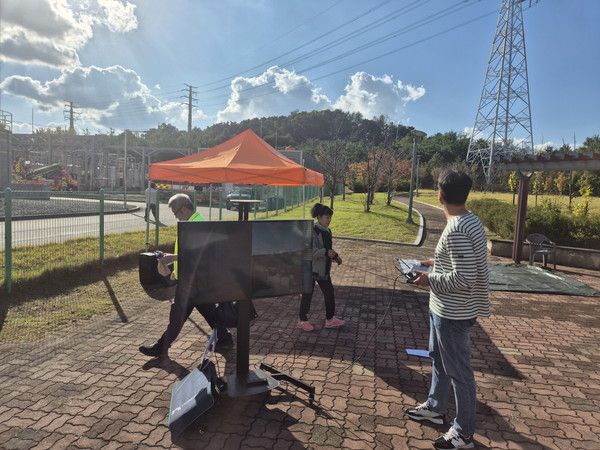 드론 활용 훈련 모습