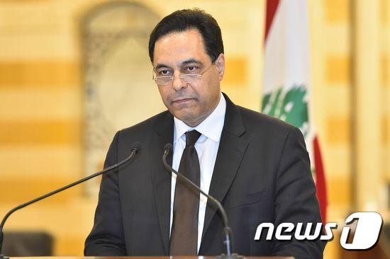 하산 디아브 레바논 총리. © AFP=뉴스1