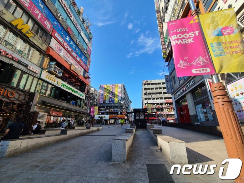 5일 낮 한산한 인천 로데오 거리2020.9.5/뉴스1 © News1 박아론 기자