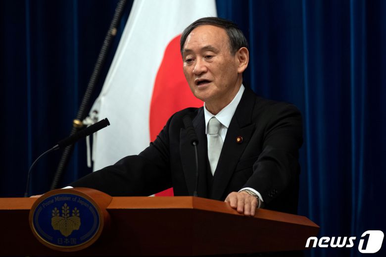 스가 요시히데(菅義偉) 일본 총리.© 로이터=뉴스1