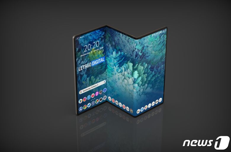 렛츠고디지털이 공개한 삼성 갤럭시Z 렌더링 사진. © 뉴스1