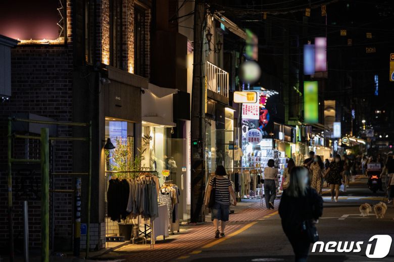 마포구 홍대거리의 모습./뉴스1 © News1 이재명 기자