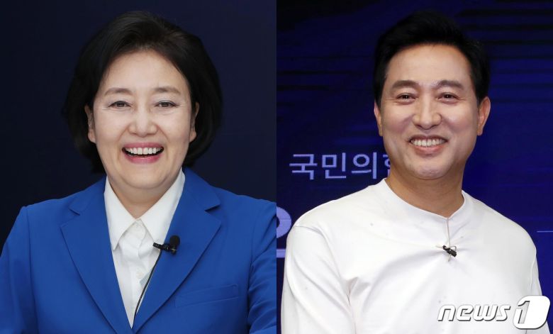 4·7 서울시장 보궐선거에 나설 보수 야권 단일 후보로 오세훈 국민의힘 후보가 23일 안철수 국민의힘 후보를 꺾고 선출됐다. 이에 따라 오 후보는 범여권 단일후보로 나서는 박영선 더불어민주당 후보와 본선에서 사실상 양자대결을 펼치게 됐다. (뉴스1 DB) 2021.3.23/뉴스1