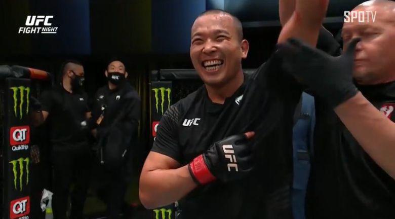 박준용이 UFC 3연승을 질주했다.(SPOTV 방송화면 캡처)© 뉴스1