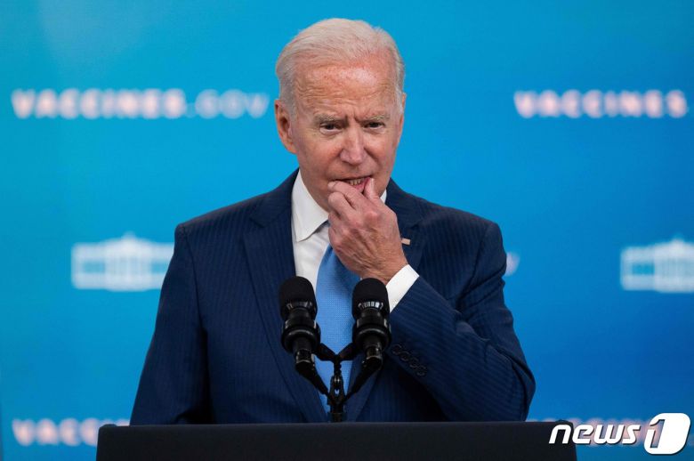 조 바이든 미국 대통령이 2021년 8월 23일(현지시간) 백악관에서 코로나19 대응 관련 연설을 하는 모습. © AFP=뉴스1