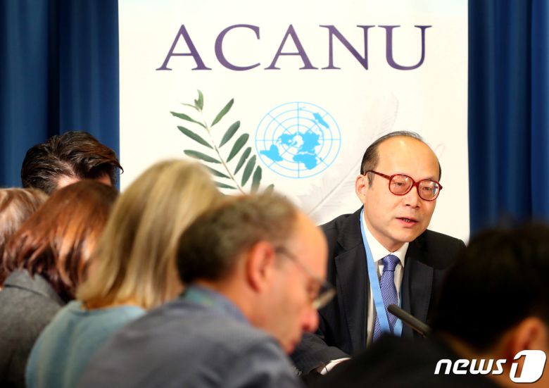 첸수 주제네바 중국 유엔대사. © 로이터=뉴스1