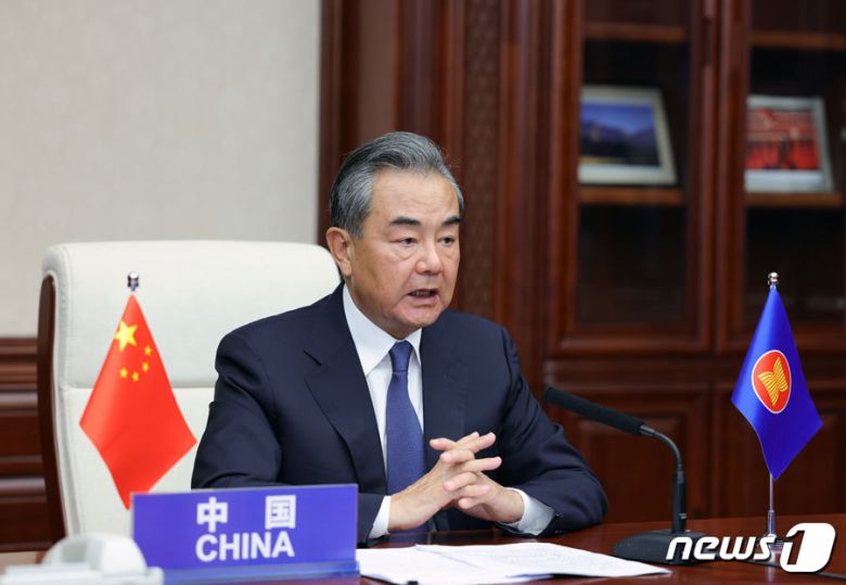 왕이 중국 외교 담당 국무위원 겸 외교부장. © 뉴스1