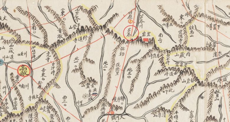 동여도에 나온 갈재. 문화재청 제공