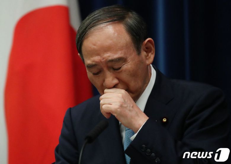 스가 요시히데 전 일본 총리 <자료사진> © AFP=뉴스1