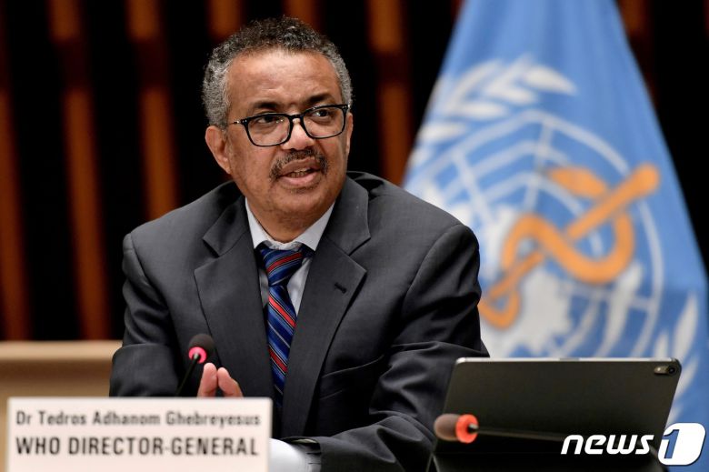 테워드로스 아드하놈 거브러여수스 세계보건기구(WHO) 사무총장. © 로이터=뉴스1 © News1 정윤영 기자