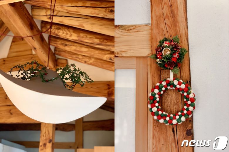 연말을 맞아 곳곳에 크리스마스 장식을 해놓았다© 뉴스1