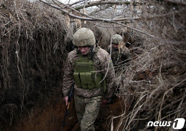 우크라이나 군. © AFP=뉴스1 © News1 우동명 기자