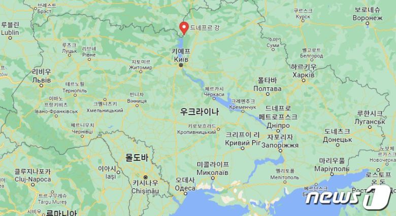 드네프르강 위치도 - 네이버 갈무리