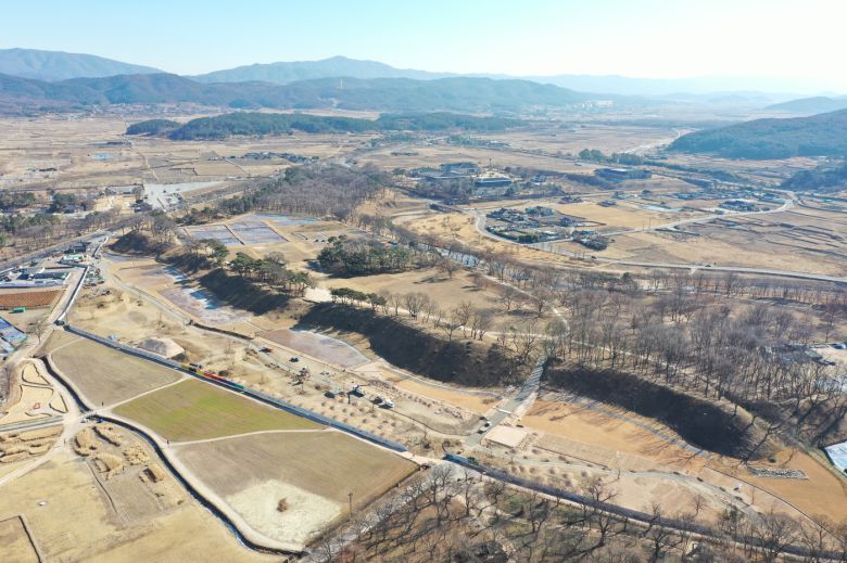 경주 월성 해자 전경