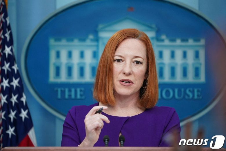 젠 사키 백악관 대변인. © AFP=뉴스1 © News1 우동명 기자