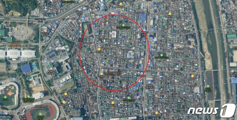 충북 청주시 서원구 사직동 사직2구역 일원.(네이버지도 갈무리).© 뉴스1