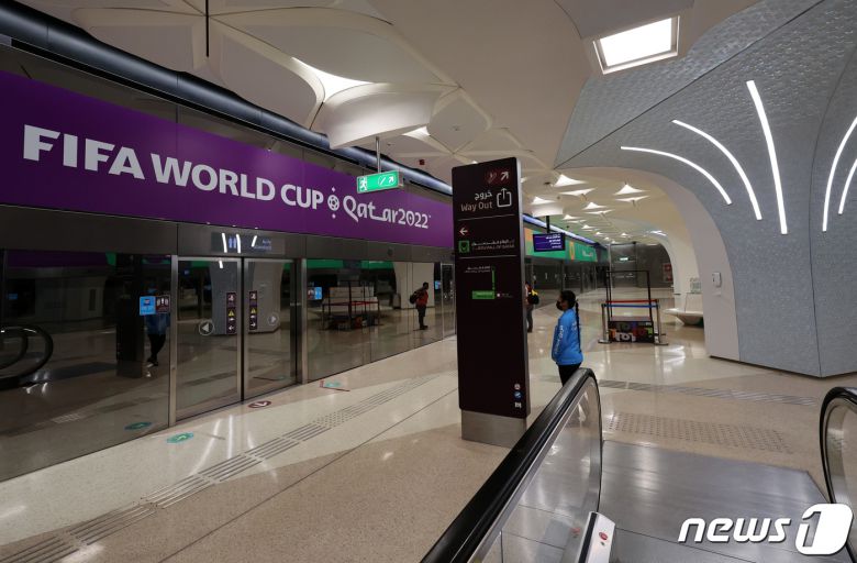 한산한. 카타르 도하 지하철. ⓒ News1 이동해 기자