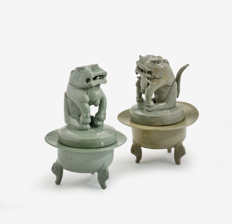 청자 사자형뚜껑 향로. (국립해양문화재연구소 제공)