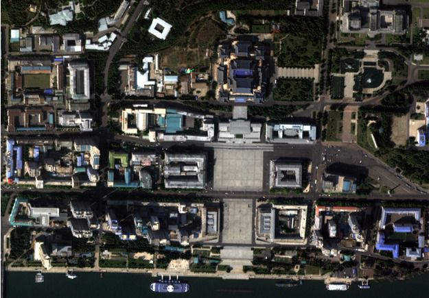 국토위성으로 찍은 김일성 광장(국토부 제공)