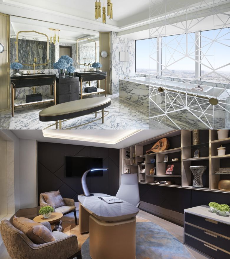 포시즌스 호텔 리야드 킹덤 스위트룸 내부 모습. (포시즌스 호텔 리야드 홈페이지 갈무리)