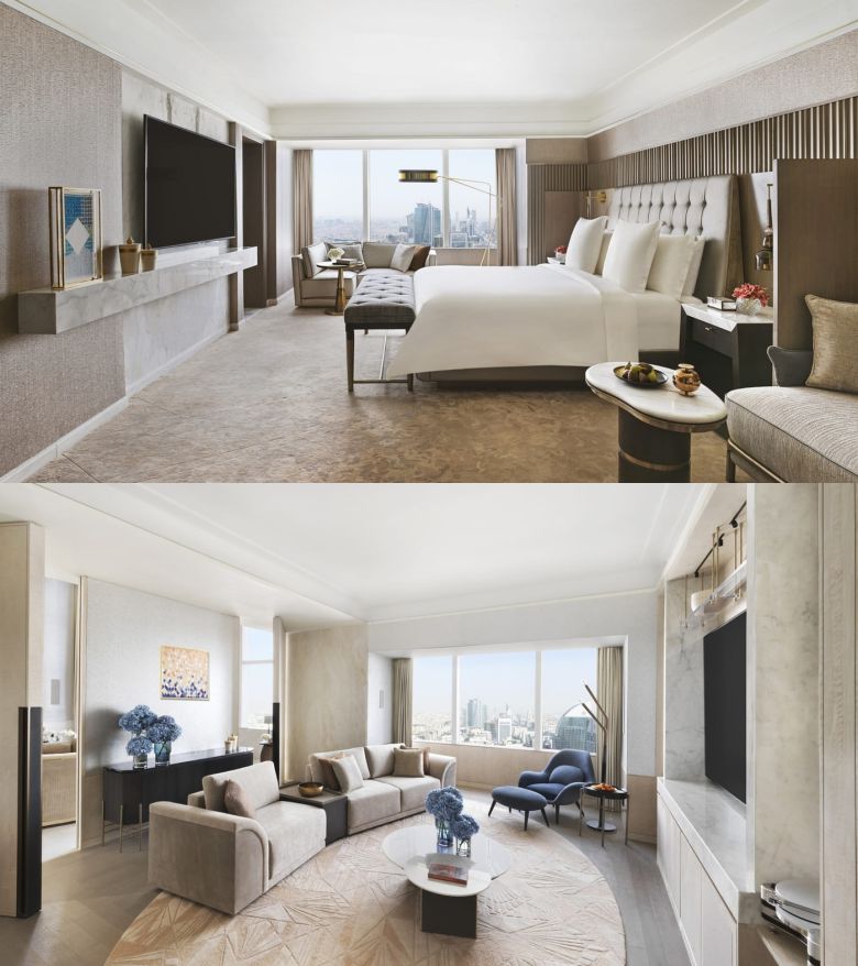 포시즌스 호텔 리야드 킹덤 스위트룸 내부 모습. (포시즌스 호텔 리야드 홈페이지 갈무리)