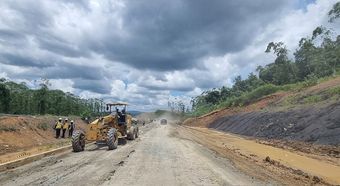 인도네시아 신수도의 도로건설 현장. /인도네시아 공동 취재단