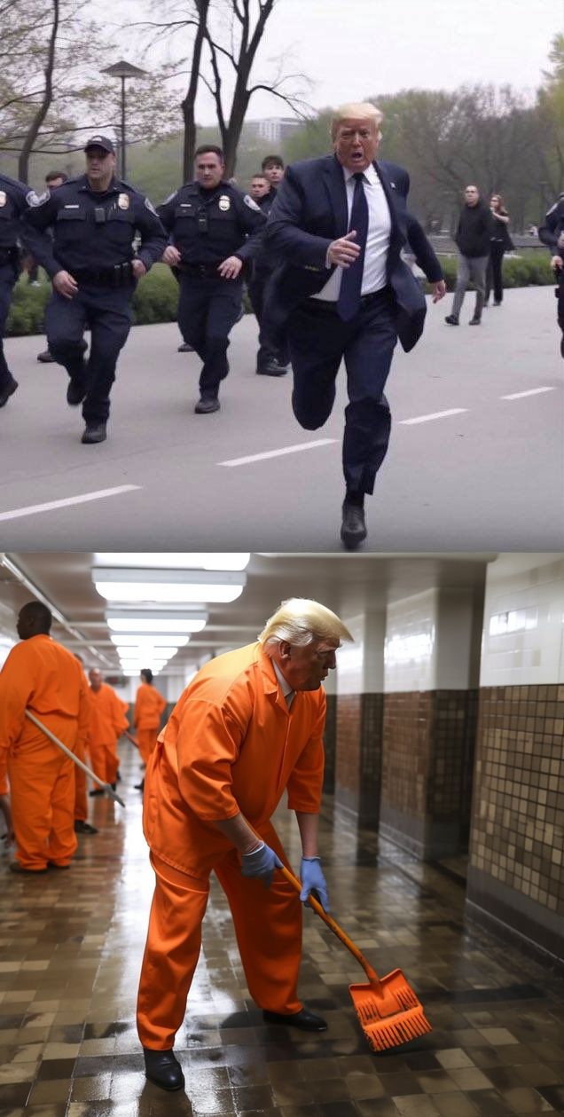 텍스트를 이미지로 생성해 주는 AI '미드저니(Midjourney)를 이용해 만들어낸 가짜 사진들. (트위터)