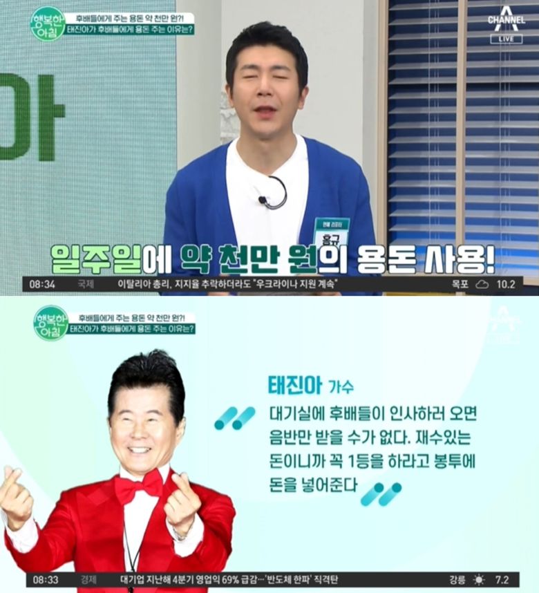 채널A '행복한 아침' 방송 화면 갈무리