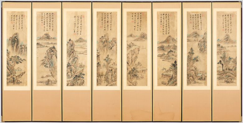 허련의 '천강산수도병풍'. (국립광주박물관 제공)