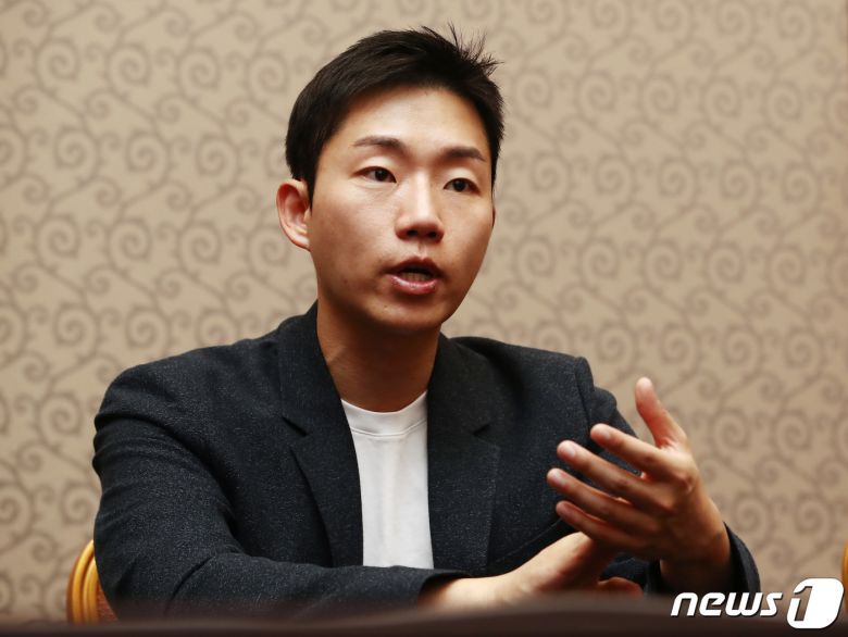 권순범 이큐브랩 대표가 3일 아마존웹서비스(AWS) 서밋 서울 2023이 열린 서울 강남구 코엑스에서 뉴스1과 인터뷰를 하고 있다. 2023.5.3/뉴스1 ⓒ News1 김민지 기자