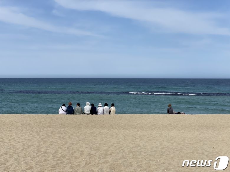 워케이션 사무실에서 30초만 걸어나가면 강릉 안목해변 풍경이 펼쳐진다. 2023.5.24/뉴스1 ⓒ News1 이기범 기자