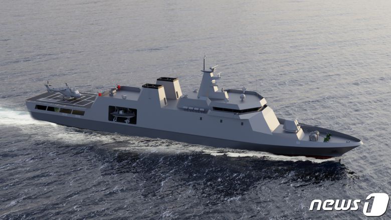 HD현대중공업이 2022년 필리핀 국방부로부터 수주한 원해경비함 조감도.(HD현대중공업 제공)