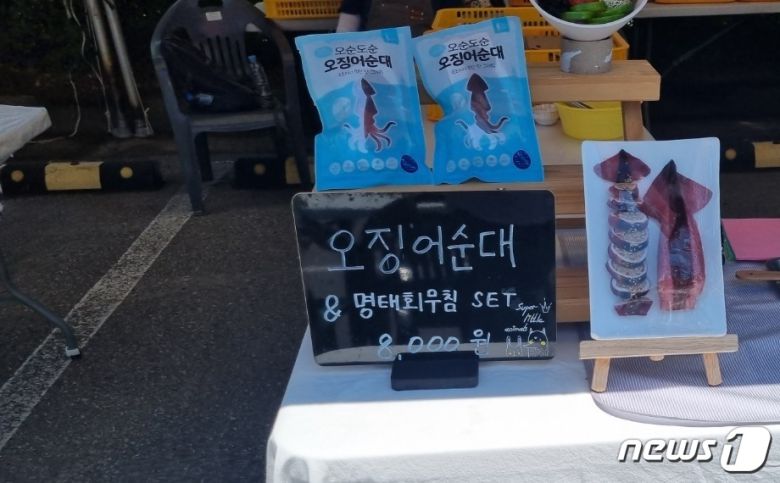 9일 개막한 '2023 속초실향민문화축제' 먹거리 부스.2023.6.9/뉴스1 윤왕근 기자