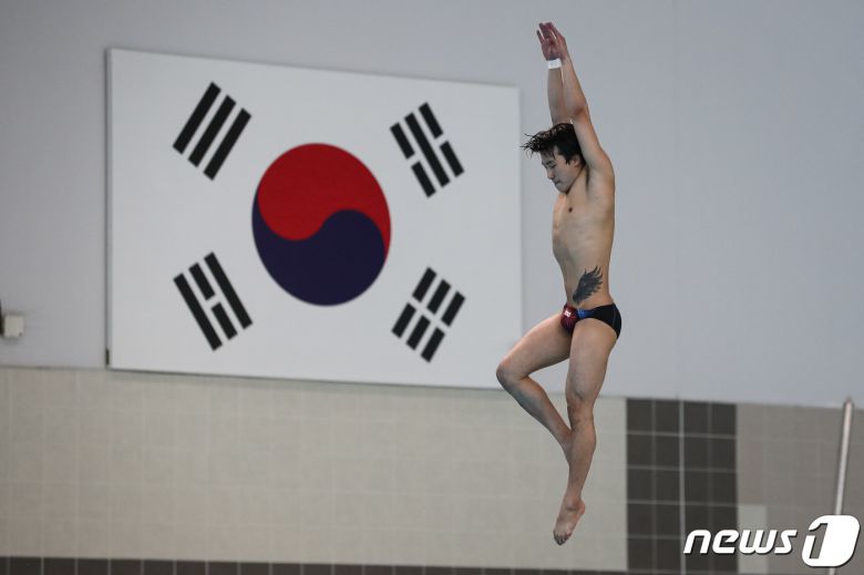수영 국가대표(다이빙) 우하람. /뉴스1 ⓒ News1 유승관 기자