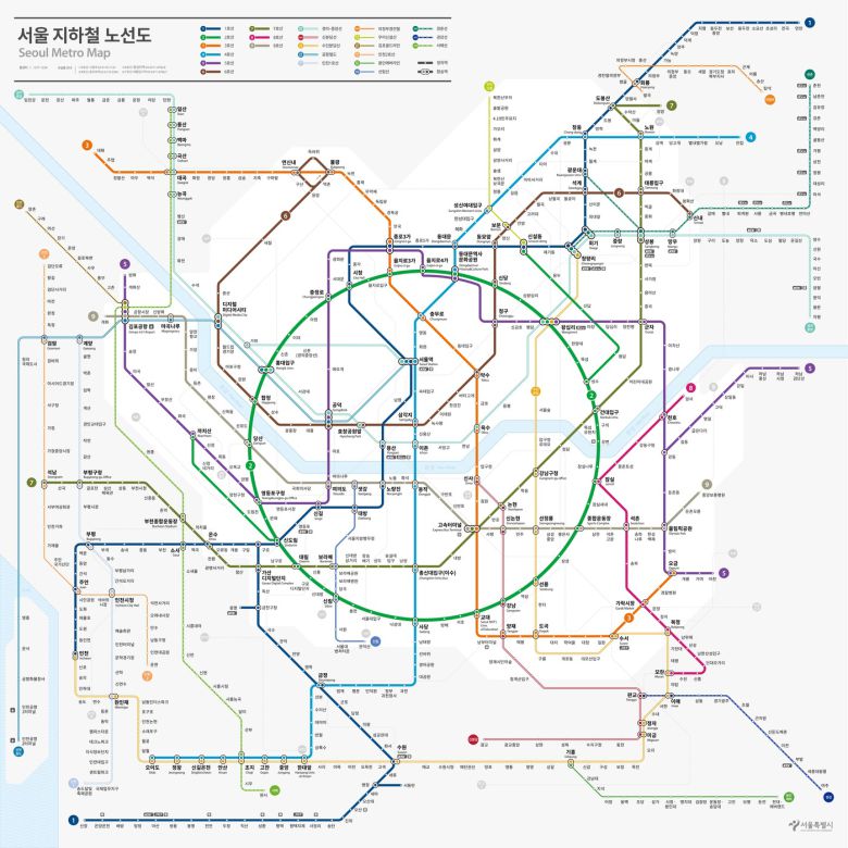 변경된 서울 지하철 노선도 (서울시 제공)
