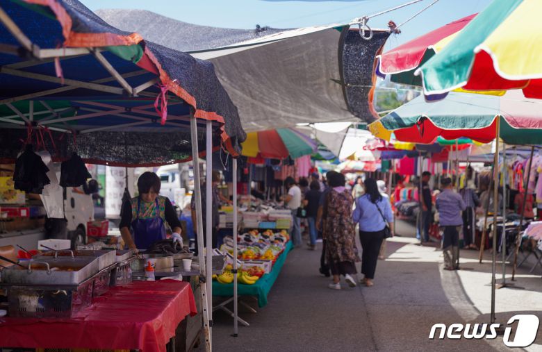 매 1, 6일에 열리는 병천오일장(한국관광공사 제공)