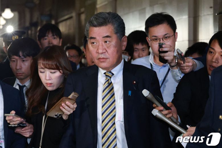 세금 체납이 보도돼 논란이 됐던 일본 자민당 소속의 간다 겐지(神田憲次) 재무성 부대신이 13일 사임했다. 사진은 지난 9월 촬영됐다. 2023.11.09 ⓒ AFP=뉴스1 ⓒ News1 최종일 기자