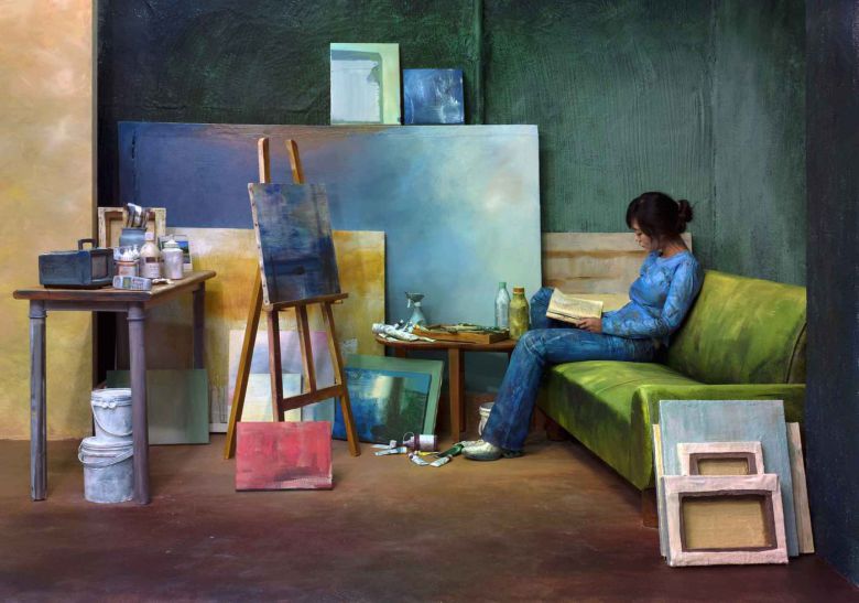 유현미_Studio, 2023, 캔버스에 잉크젯 프린트, 130x194cm. 금호미술관 제공.