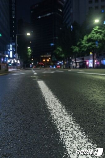 서울특별시 '노면표시 시범사업'에 삼화페인트 비정형 돌출형 페인트 적용(삼화페인트 제공)