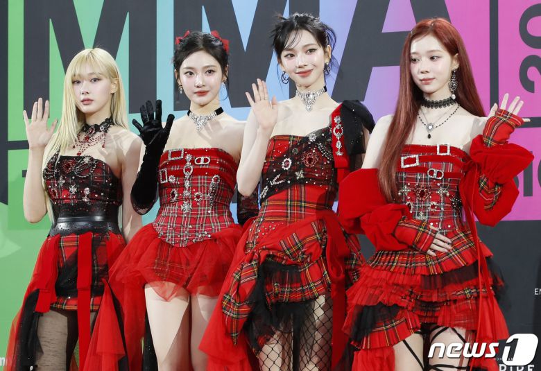 에스파 지젤(왼쪽부터)과 닝닝, 카리나, 윈터 / 뉴스1 ⓒ News1 권현진 기자