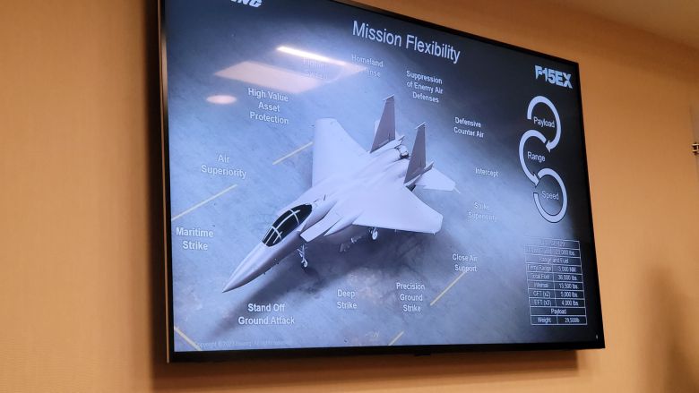 미국 항공기 제작사 보잉의 F-15EX 관련 브리핑. (국방부 공동취재단)